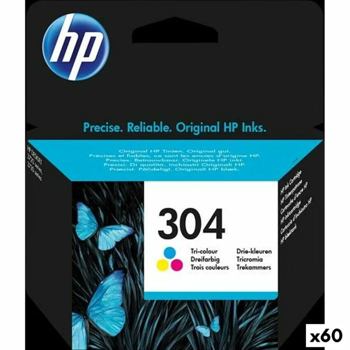 Original Ink Cartridge HP DESKJET 3720 - Nº304 Tricolour (60 Units) - Електроника Периферни и резервни