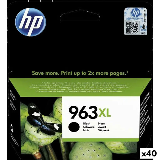 Original Ink Cartridge HP Officejet Pro All-in-One 9010,9012,9014,9015,9016,9019,9020,9022,9025 - Nº 963XL Black (40