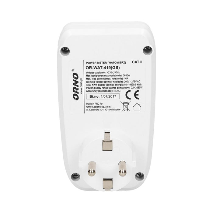 ORNO LCD DISPLAY WATT METER