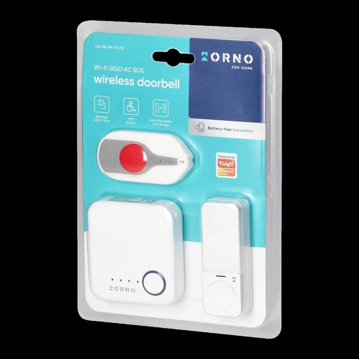 WIRELESS BELL SIGO AC SOS200M WHITE ORNO