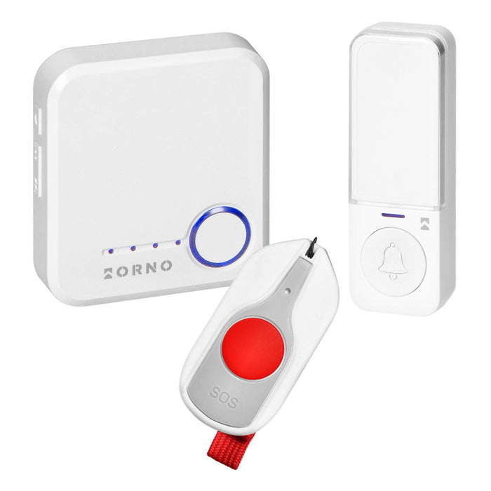 WIRELESS BELL SIGO AC SOS200M WHITE ORNO