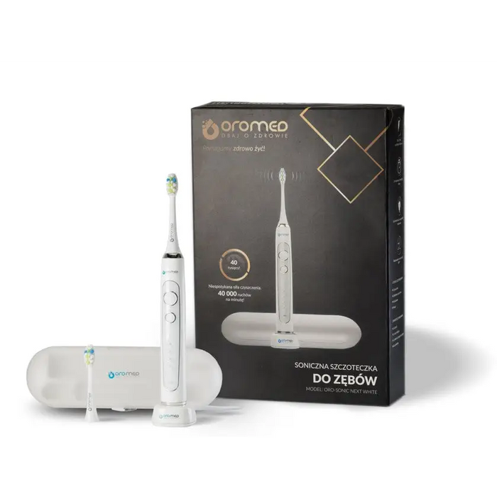 OROMED ORO-SONIC NEXT WHITE white sonic toothbrush - Tooth brushesAGD-SDZ<<<Home Appliance - ProductsAGD<<<ActionPL