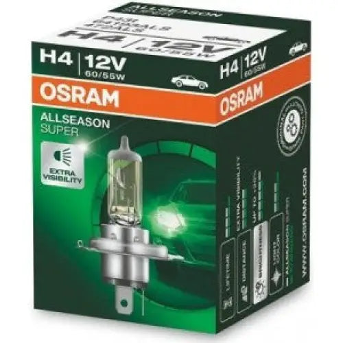OSRAM ALL SEASON H4 60/55W 12V CARTON BOX 1 PCS - КРУШКИ И СВЕТЛИНИ<<<MaxCar