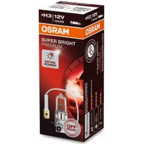 OSRAM SUPER BRIGHT PREMIUM H3 3200K 100W 12V CARTON BOX 1 PCS - КРУШКИ И СВЕТЛИНИ<<<MaxCar