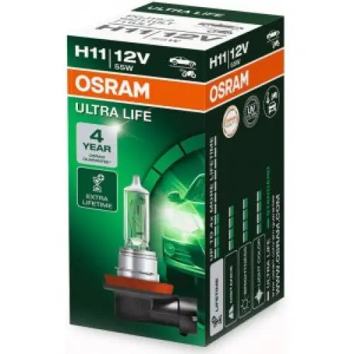 OSRAM ULTRA LIFE H11 3200K 55W 12V CARTON BOX 1 PCS - АВТОАКСЕСОАРИ<<<MaxCar
