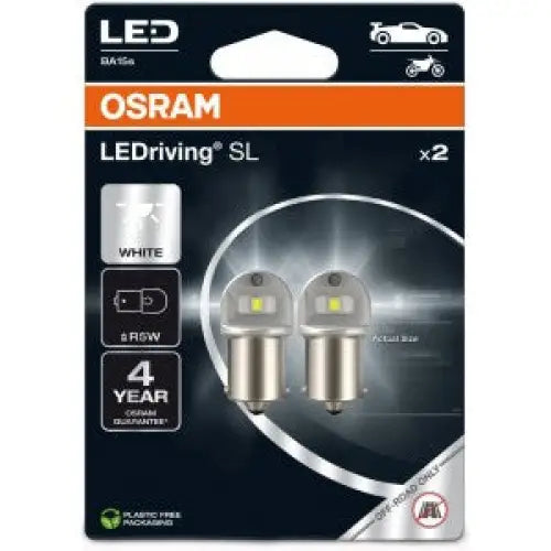 OSRAM WHITE 6000K R5W LED 0,5W 12V CARTON BLISTER X2 PCS - КРУШКИ И СВЕТЛИНИ<<<MaxCar