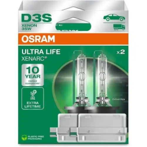 OSRAM XENARC ULTRA LIFE D3S 4300K 35W 42V HANGING FOLDING BOX X2 PCS - КРУШКИ И СВЕТЛИНИ<<<MaxCar