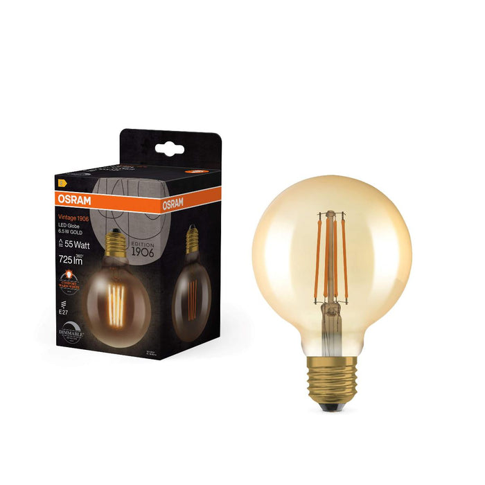 LED LAMP VINTAGE GLOBE95 GOLD55 DIM E27