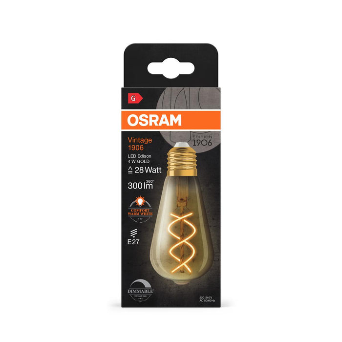 LED LAMP VINTAGE EDISON GOLD28 DIM E27
