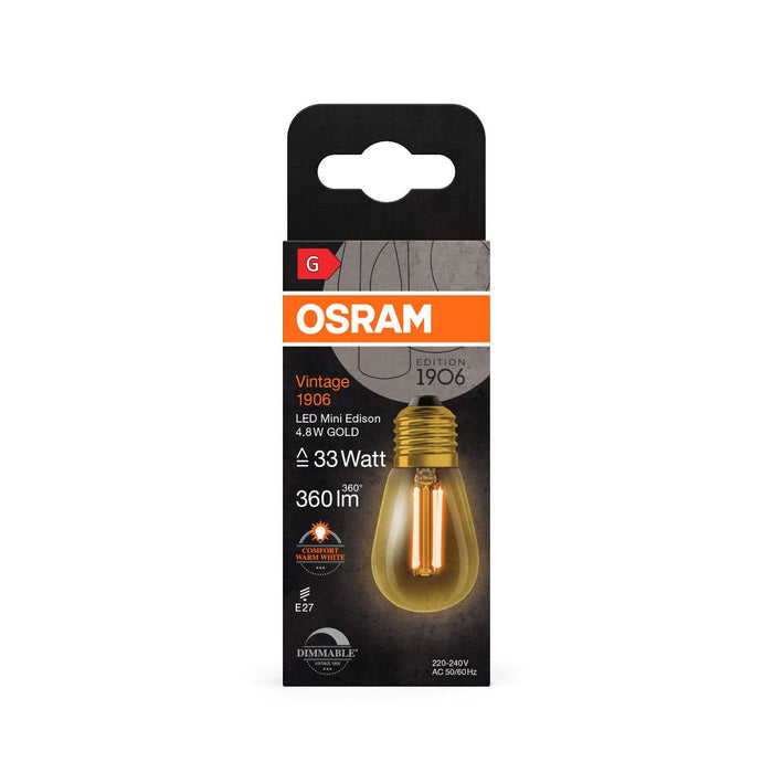 LED LAMP VINTAGE ST45 GOLD33 DIM E27
