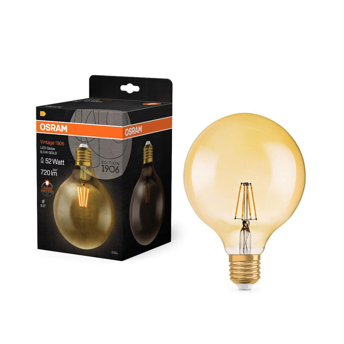 LED BULB E27 6.5W VINTAGE GLOBE125 GOLD OSRAM