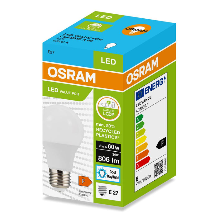 LED LAMP GO GREEN CLA60 6500K 806LM E27