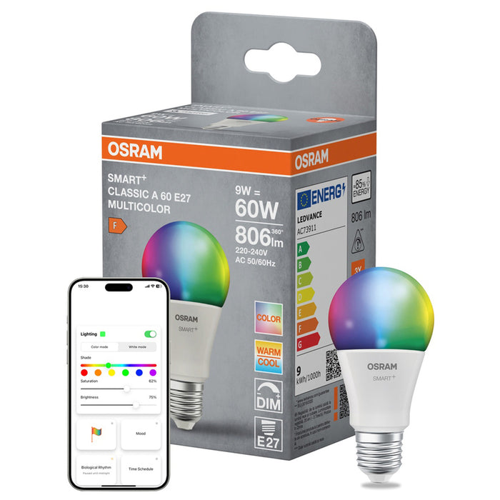 SMART BULB SMART, WIFI OSRAM SMART+ RGB 9.0W 806 LM