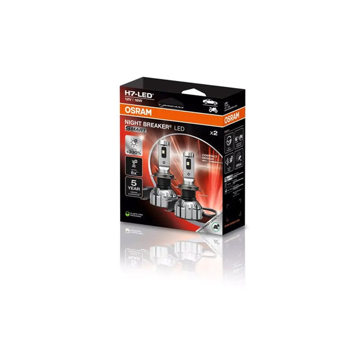 LED car bulbs Osram - Night Breaker, LED, Smart, H7, 16W, 2 pieces