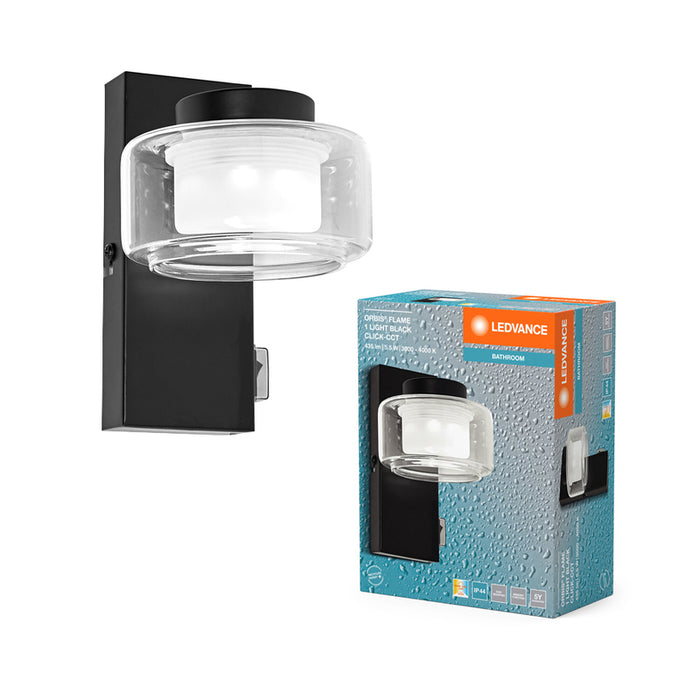 LED FLUID FOR BATHROOM 5.5W IP44 BLACK CCT OSRAM CLICK