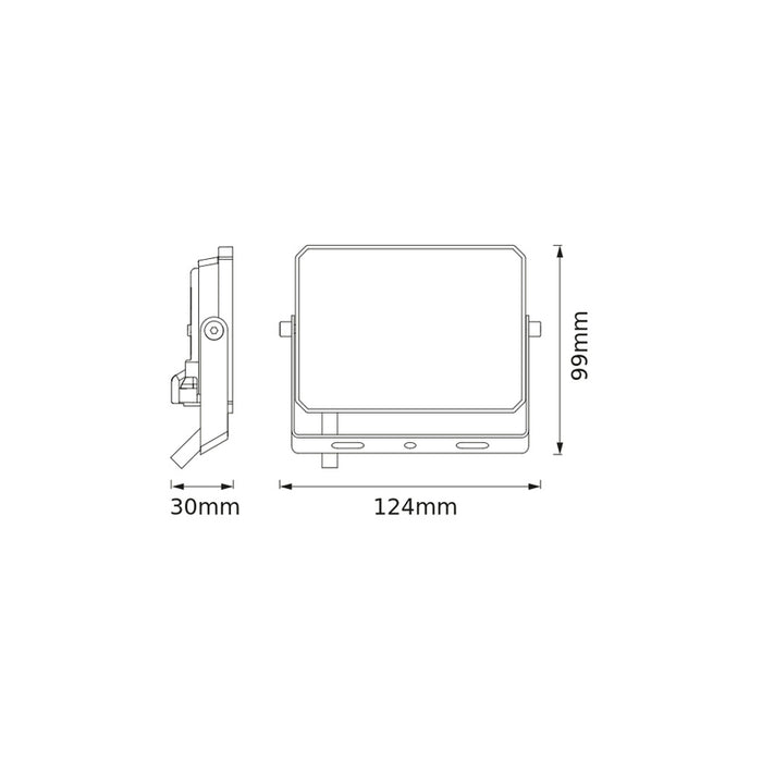 LED SPOTLIGHT 20W 6500K 1800LM IP65 BLACK OSRAM FL LUX