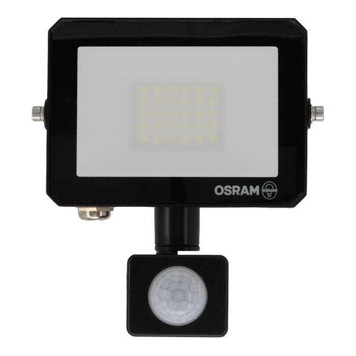 LED SPOTLIGHT WITH SENSOR 20W 1800LM 6500K IP65 BLACK OSRAM FL LUX