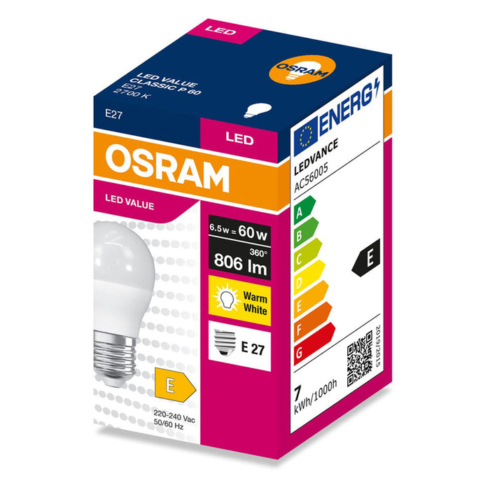 LED KR. BULB E27 6.5W 806LM 2700K OSRAM