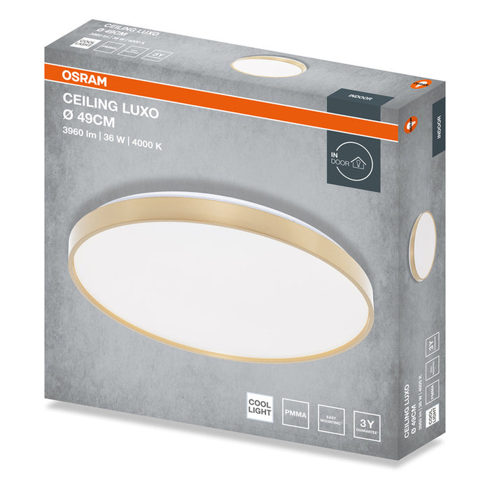 LED CEILING LAMP 36W 49CM 4000K GOLD OSRAM LUXO