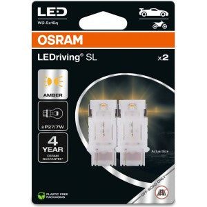 OSRAM AMBER P27/7W LED 1,9W 12V CARTON BLISTER X2 PCS
