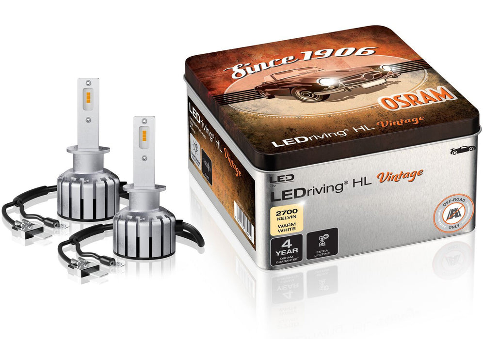 OSRAM LEDriving HL Vintage H1 2700K 13W 12V METAL BOX X2 PCS