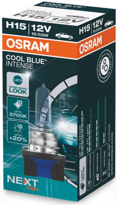 Bulb (carton 1pc) H15 12V 55/15W PGJ23T-1 Cool Blue Intense NextGen