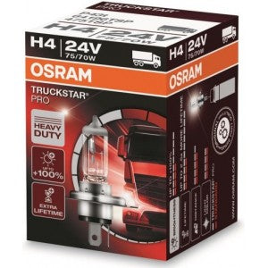 OSRAM TRUCKSTAR PRO NEXT H4 3200K 75/70W 24V CARTON BOX 1 PCS