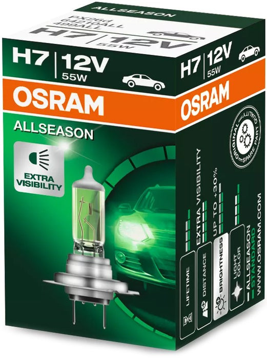 OSRAM ALL SEASON H7 55W 12V CARTON BOX 1 PCS