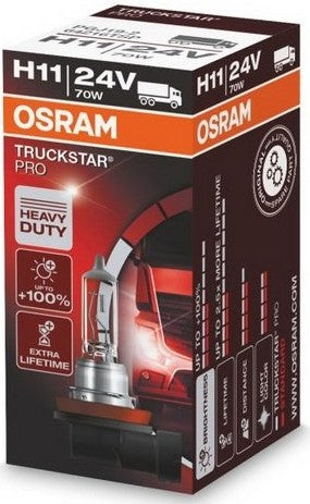 OSRAM TRUCKSTAR PRO H11 3200K 70W 24V CARTON BOX 1 PCS