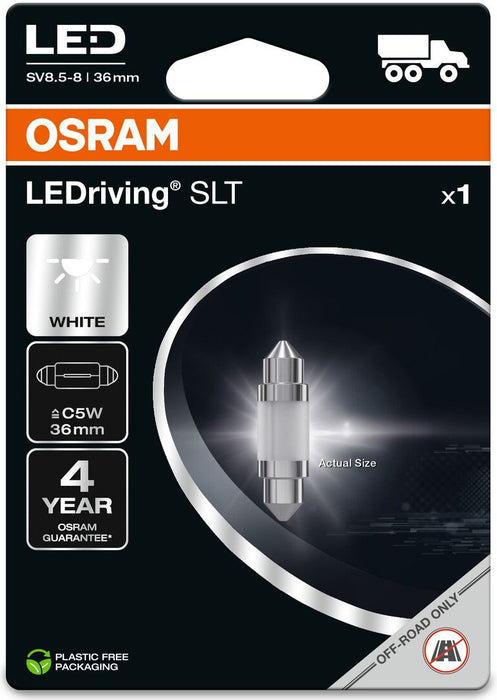 OSRAM WHITE 5700K C5W (36MM) 5700K 0,8W 24V CARTON BLISTER 1 PCS
