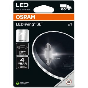 OSRAM WHITE 5700K C5W (36MM) 5700K 0,8W 24V CARTON BLISTER 1 PCS