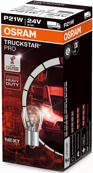 OSRAM TRUCKSTAR PRO AUX P21W 21W 24V CARTON BOX 10 PCS