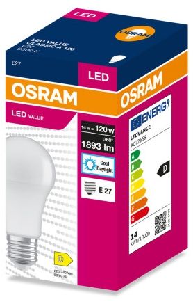 LED LAMP VALUE CLA120 1893lm/865 E27 LEDVANCE