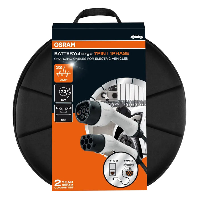 OSRAM BATTERYCHARGE TYPE 2 ТO TYPE 2 32 AMP 7.2KW 240V 5M OCC23205