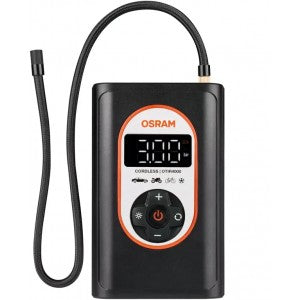 12V Compressor, 8.3bar - Rechargeable Tire Inflator with Digital Backlit Display