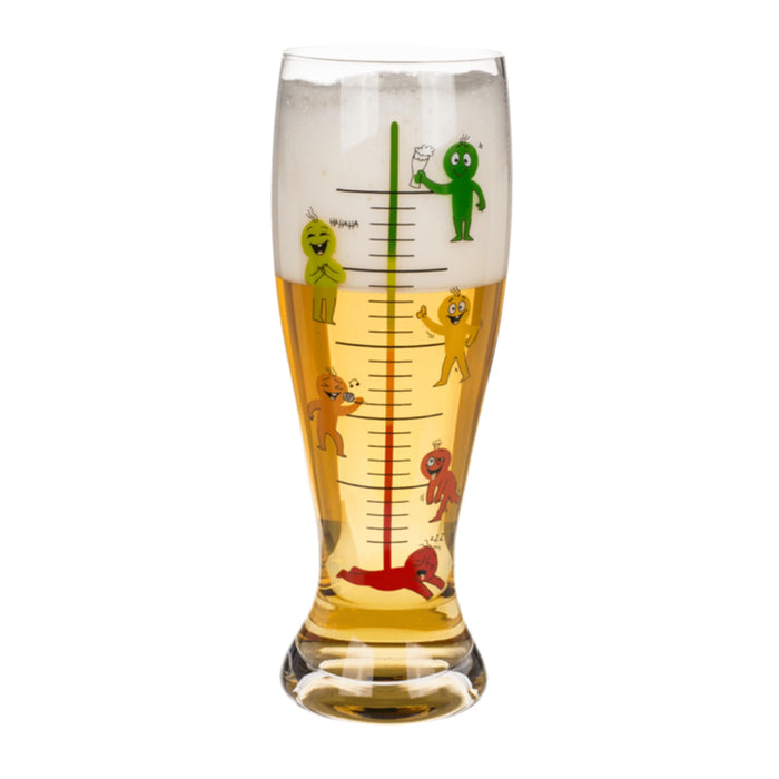 BEER GLASS XXL STAGES OF DRINKING 1300 ML OUT OF THE BLUE