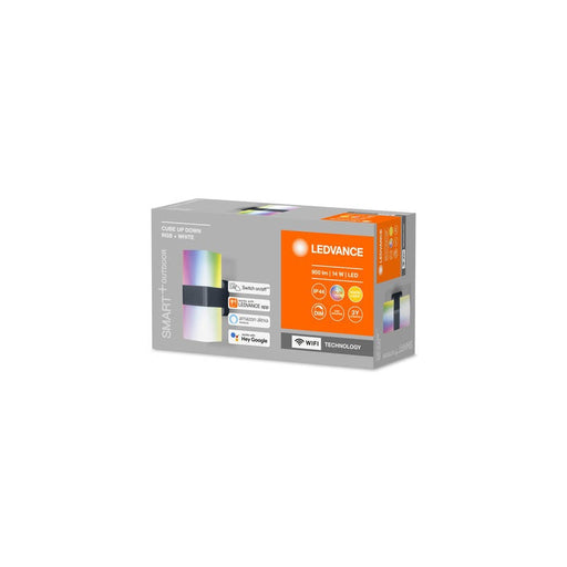 OUTDOOR LAMP SMART WIFI CUBE WALL UPDOWN RGBW 900lm DG IP44 SMART LEDVANCE - Smart + WiFi лампи<<<Източници на