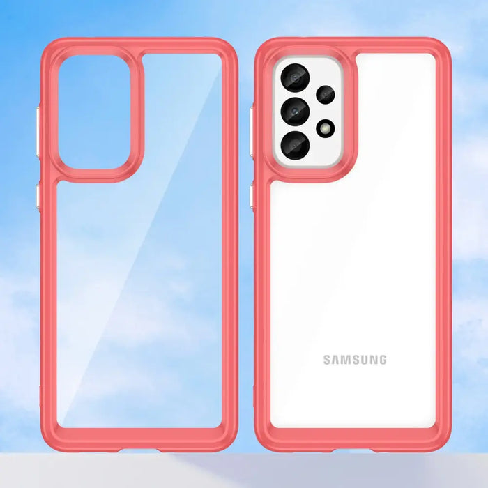 Outer Space Case for Samsung Galaxy A33 5G cover with a flexible frame red - Cell phone cases and covers<<<HurtelXML