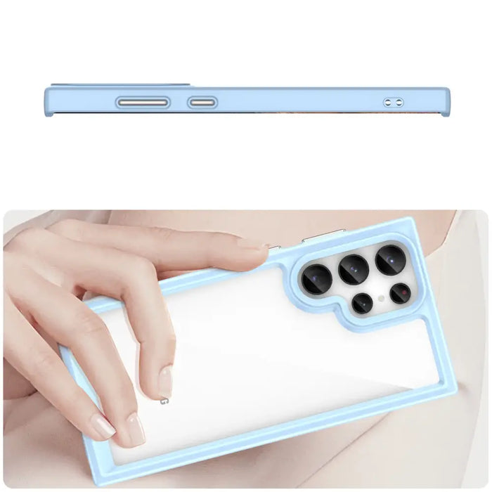 Outer Space Case for Samsung Galaxy S23 Ultra cover with a flexible frame blue - Cell phone cases and covers<<<HurtelXML