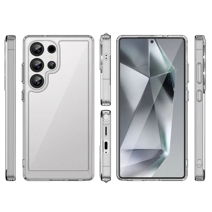 Outer Space Case Silicone Case with Gel Frame for Samsung Galaxy S25 Ultra - Transparent - Cell phone cases