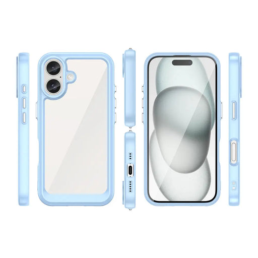 Outer Space Case with Gel Frame for iPhone 16 - Blue - Cell phone cases and covers<<<HurtelXML