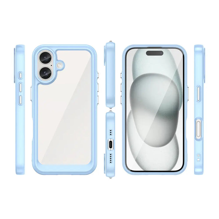 Outer Space Case with Gel Frame for iPhone 16 Plus - Blue - Cell phone cases and covers<<<HurtelXML