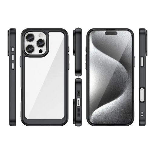 Outer Space Case with Gel Frame for iPhone 16 Pro - Black - Cell phone cases and covers<<<HurtelXML