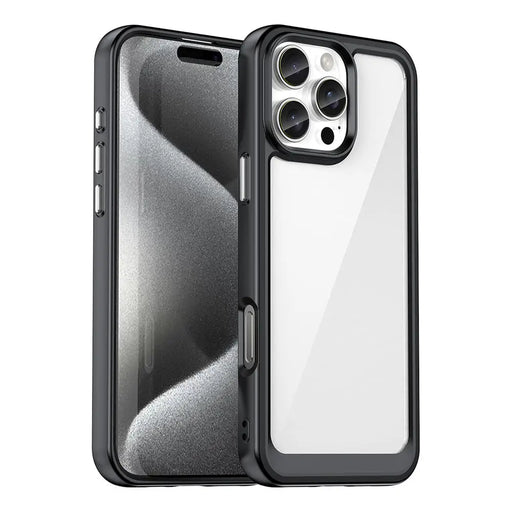 Outer Space Case with Gel Frame for iPhone 16 Pro - Black - Cell phone cases and covers<<<HurtelXML