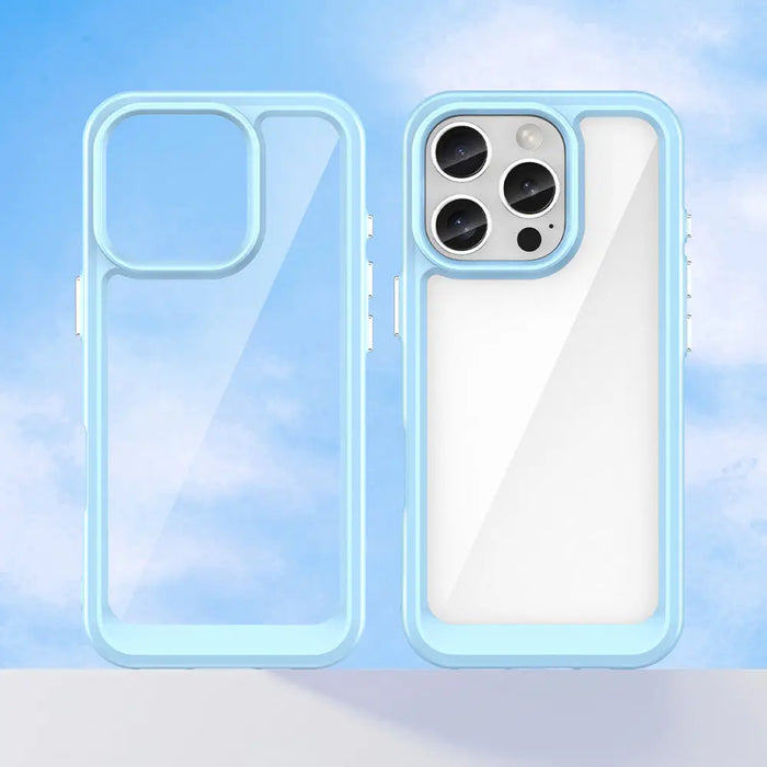 Outer Space Case with Gel Frame for iPhone 16 Pro - Blue - Cell phone cases and covers<<<HurtelXML