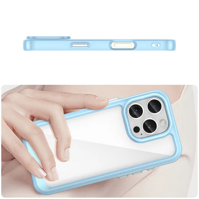 Outer Space Case with Gel Frame for iPhone 16 Pro Max - Blue - Cell phone cases and covers<<<HurtelXML