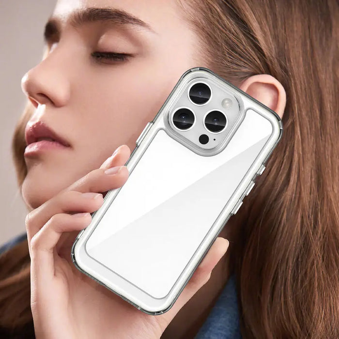 Outer Space Case with Gel Frame for iPhone 16 Pro Max - Clear - Cell phone cases and covers<<<HurtelXML