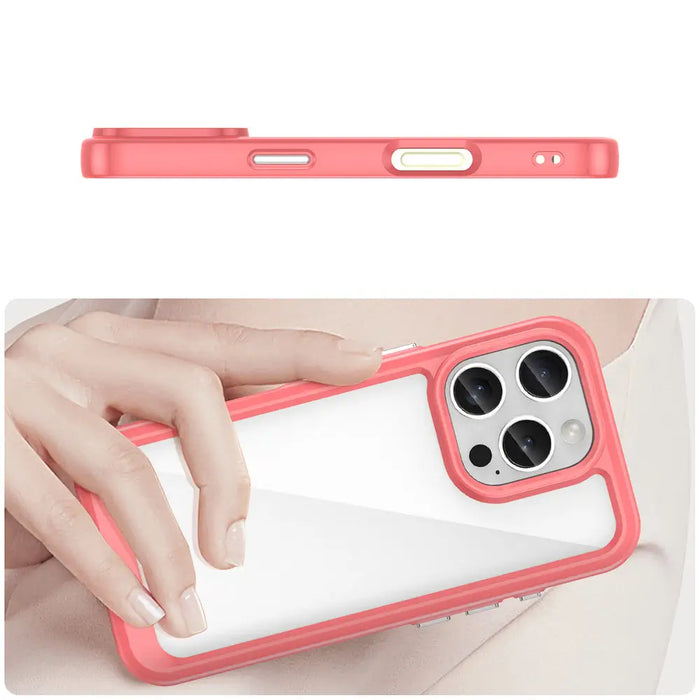 Outer Space Case with Gel Frame for iPhone 16 Pro - Red - Cell phone cases and covers<<<HurtelXML