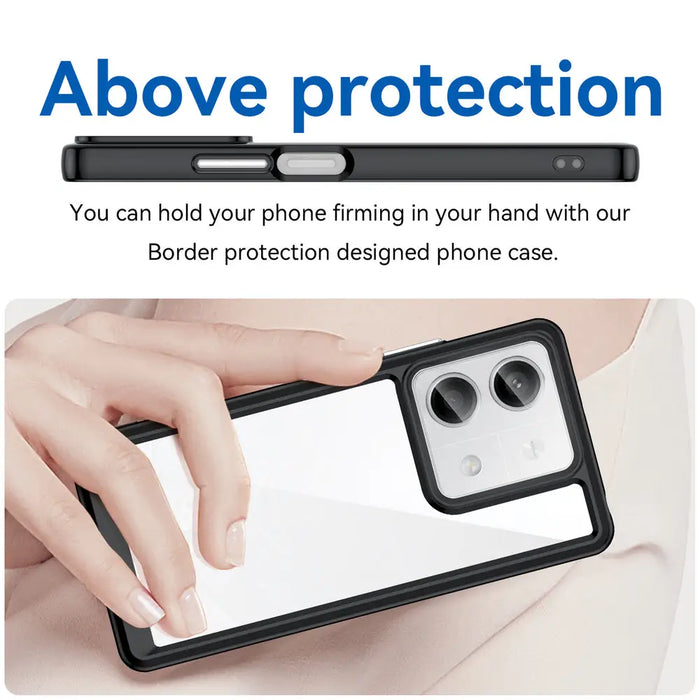 Outer Space Case with gel frame for Xiaomi Redmi Note 13 Pro+ - black - Cell phone cases and covers<<<HurtelXML