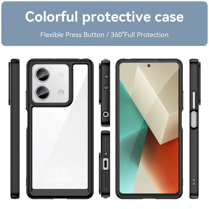 Outer Space Case with gel frame for Xiaomi Redmi Note 13 Pro+ - black - Cell phone cases and covers<<<HurtelXML